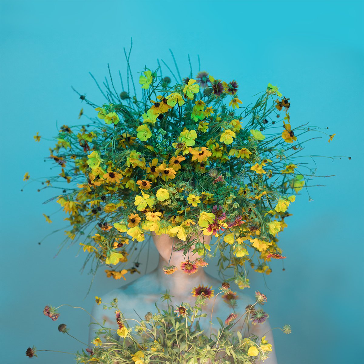 Surrealistic Portrait Photograph By Ziesook You, 24 X 24", Scent Of Texas 04292022, Original Artwork