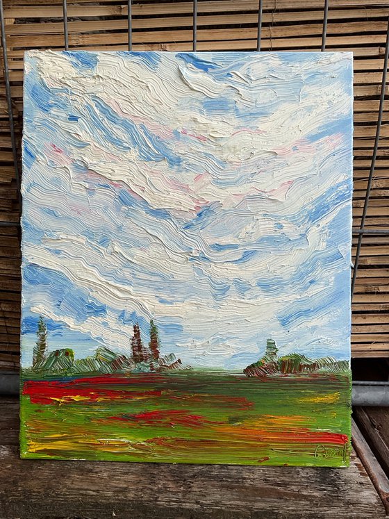 Clouds and field