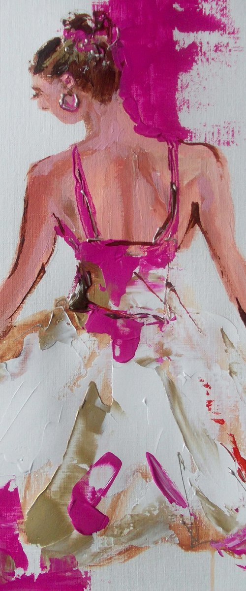 Ballerina Study on Paper-Ballerina Painting by Antigoni Tziora