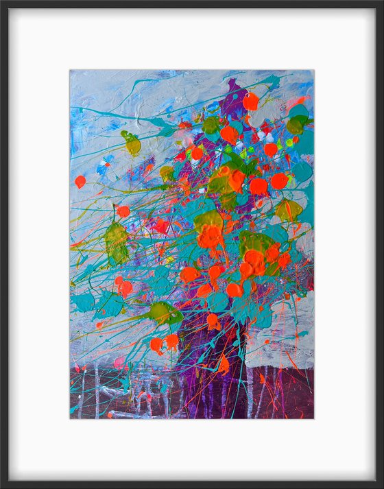 Christmas bouquet Abstract painting