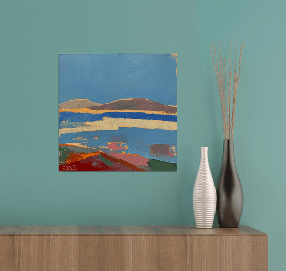 toward the west IV — contemporary landscape with optimistic and positive energy