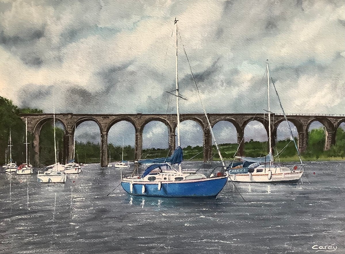 Photorealistic Landscape Watercolour By Darren Carey, 15 X 11, Cornwall Seascape, Original Artwork