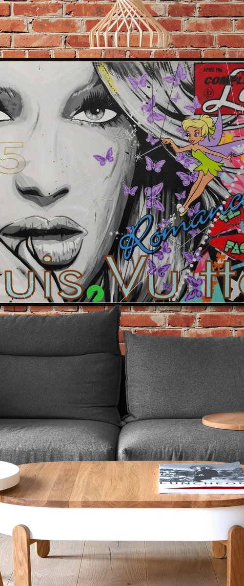 Spellbound Romance 200cm x 120cm Textured Urban Pop Art by Franko