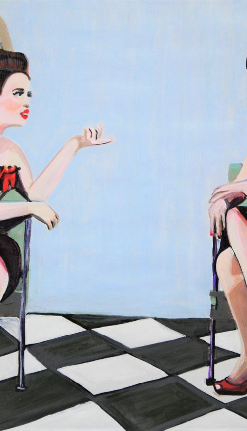 Vintage Girls / 95 x 71 cm by Alexandra Djokic