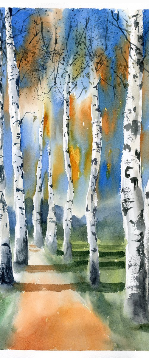 Birch Trees Landscape #2 by Olga Tchefranov (Shefranov)