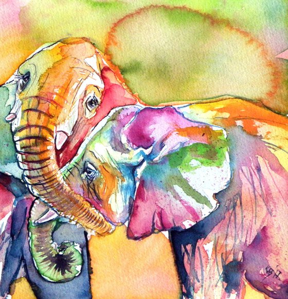 Cute elephants