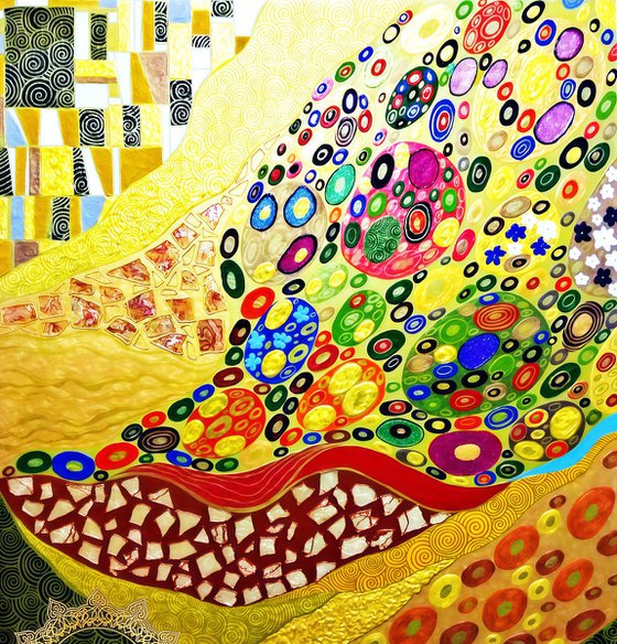 Inspiration by Klimt abstract