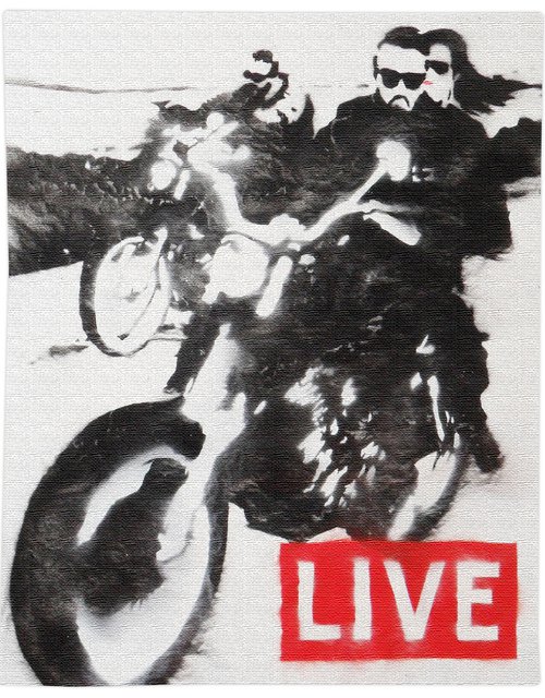 Live (on gorgeous watercolour paper). by Juan Sly