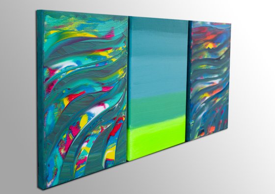 You are in the middle, Triptych n° 3 Paintings