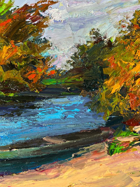 A Boat on the River Bank