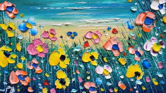 "Our Beach & Flowers in Love"