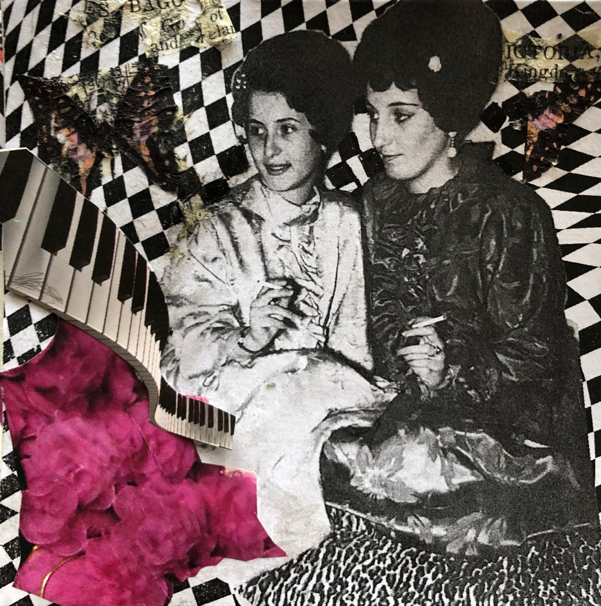 Urban And Pop Portrait Collage By Snezana Djordjevic, 5 X 5", Summer Vibes, Original Artwork