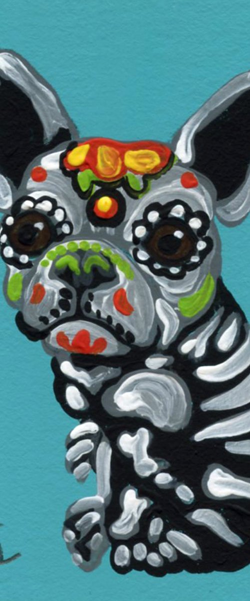 Day of the Dead French Bulldog by Carla Smale