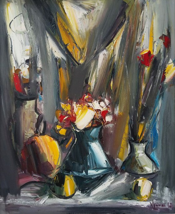 Still life(50x60cm, oil painting, ready to hang)