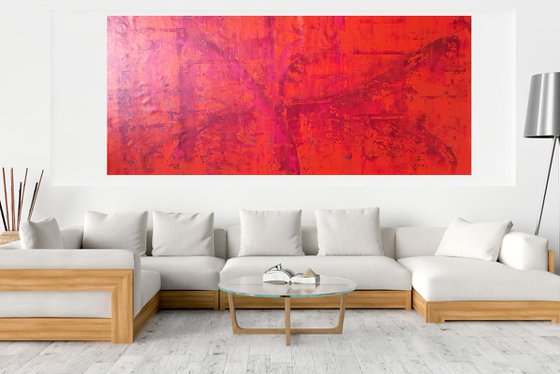 Don't spil my Love  - XXL  200 x 90 cm abstract painting