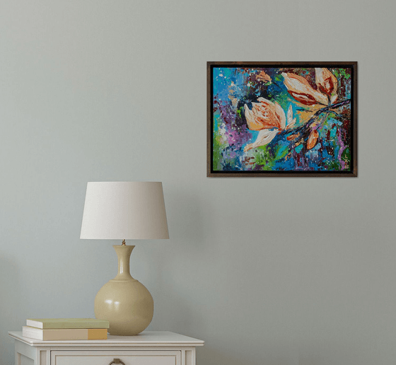 MAGNOLIA BRANCH (FRAMED 17,5'X13,5)