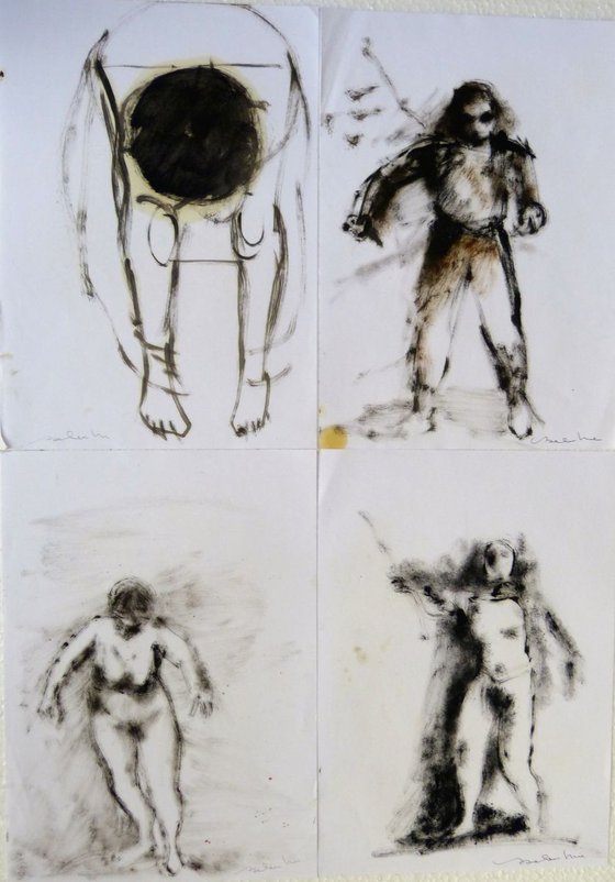 Four sketches - Energy, 21x29 cm - affordable & AF exclusive !
