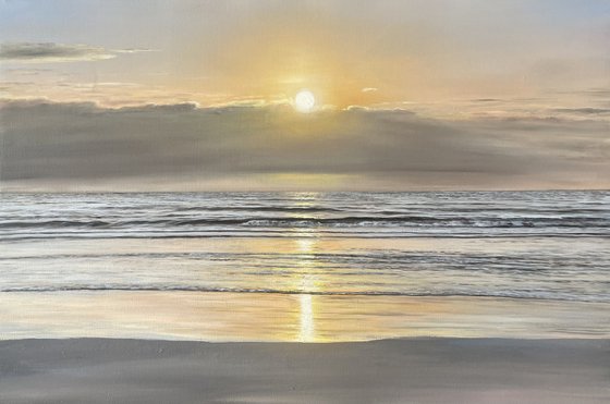 Golden Stillness - Ocean sunset