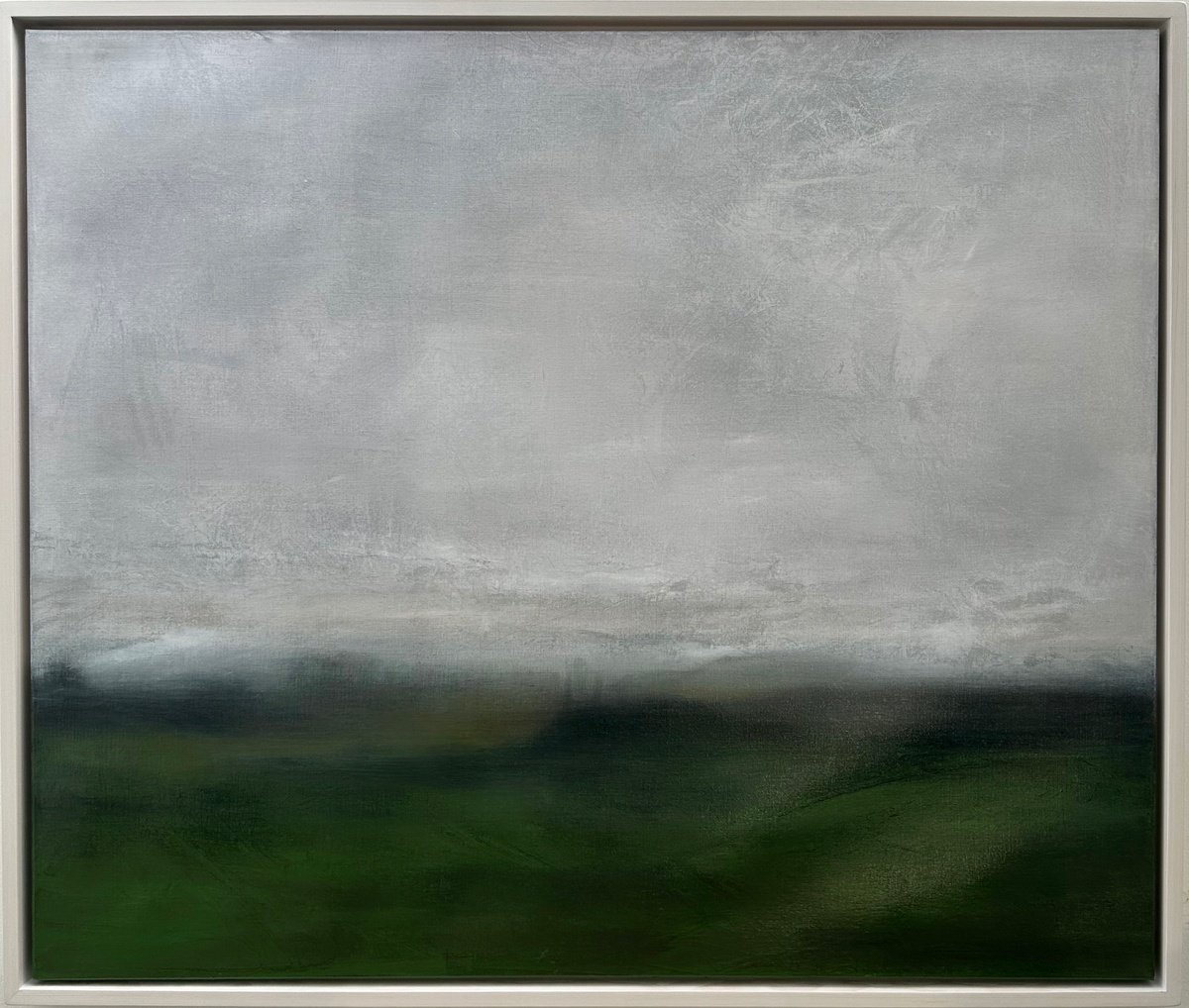 Abstract Landscape Oil Painting By Victoria Curling-Eriksson, 49 X 41", Passing By, Original Artwork
