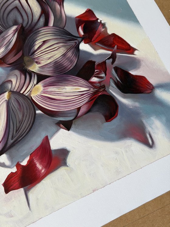 Onions. Vegetables still life