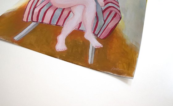 Nude Woman Sitting on the Armchair