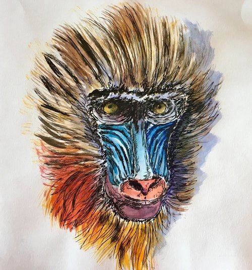 ink monkey by Ksenia Lutsenko