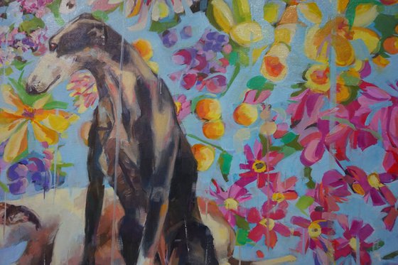 Floral Greyhounds