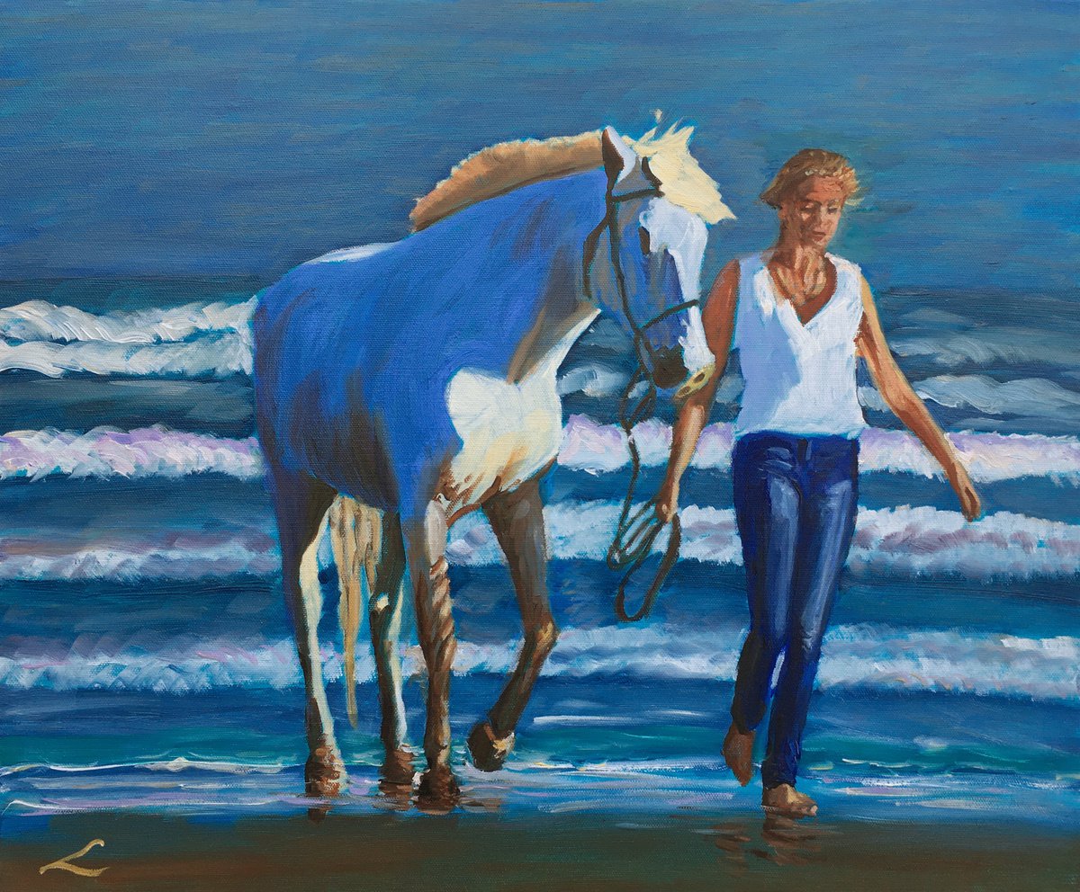 Sea Walk 2 By Elena Sokolova, 22 X 18, Artwork For Sale On Artfinder