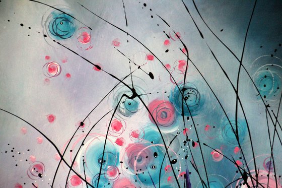 Wonderstorms #5 - Extra Large  original abstract floral landscape