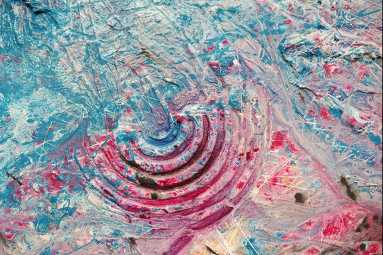 Love Masquerade 240cm x 100cm Pink Textured Abstract Art