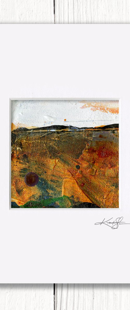 Mystic Land 13 - Textural Landscape Painting on Fabric by Kathy Morton Stanion by Kathy Morton Stanion