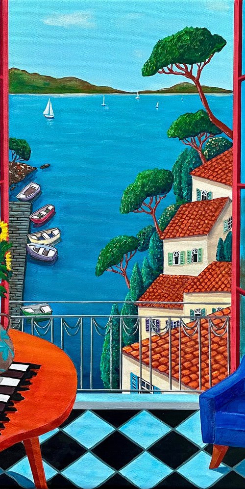 Summer day by the sea by Ashot Petrosyan