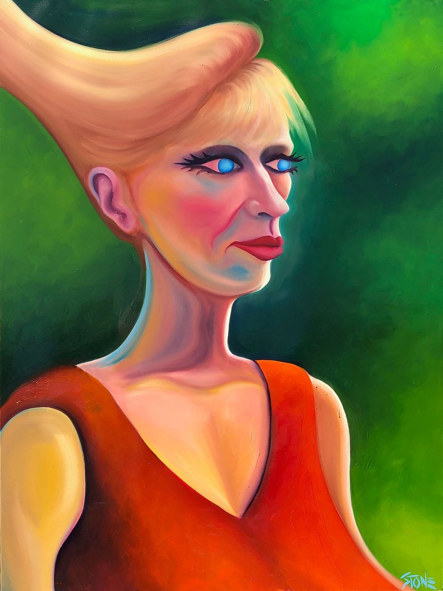 Surrealistic Oil Painting , Crazy Eyes By Bill Stone, 36 X 48, Artwork For Sale On Artfinder