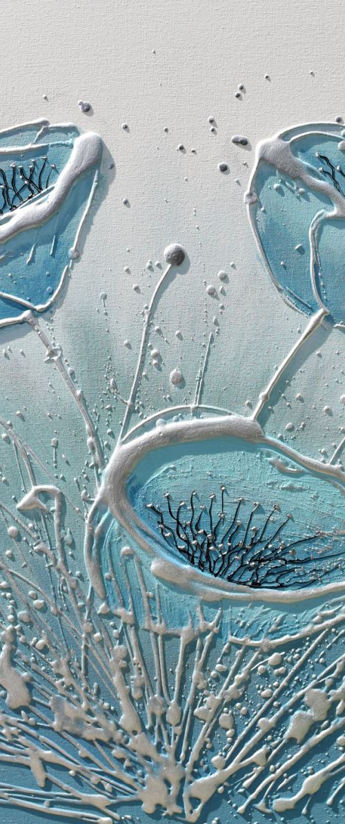 Delightful Blue Poppies by Amanda Dagg