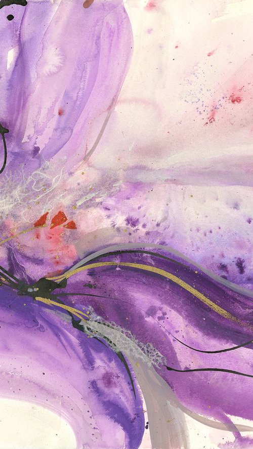 Blooming Wonder - Abstract Floral Painting  by Kathy Morton Stanion by Kathy Morton Stanion