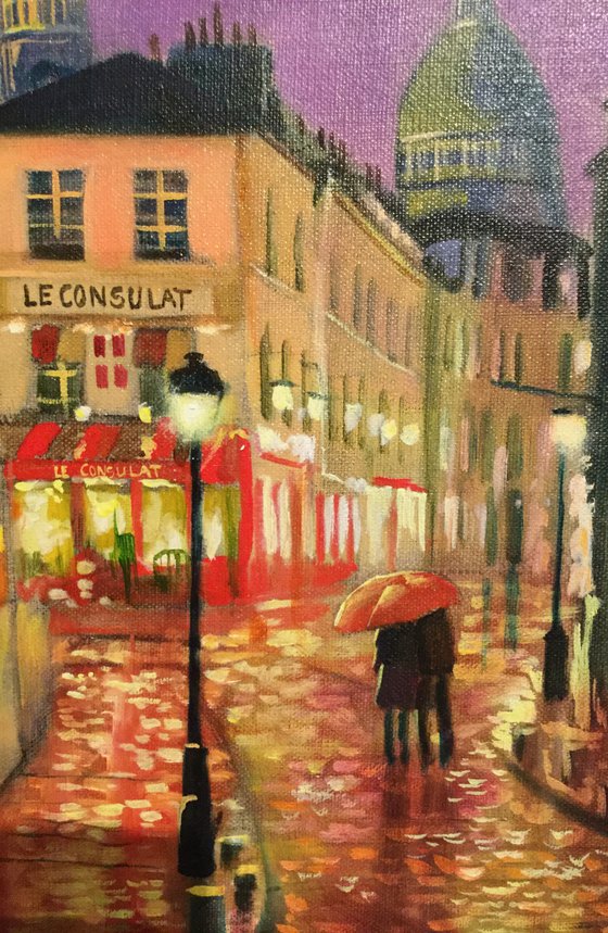 Paris Montmartre (linen canvas)