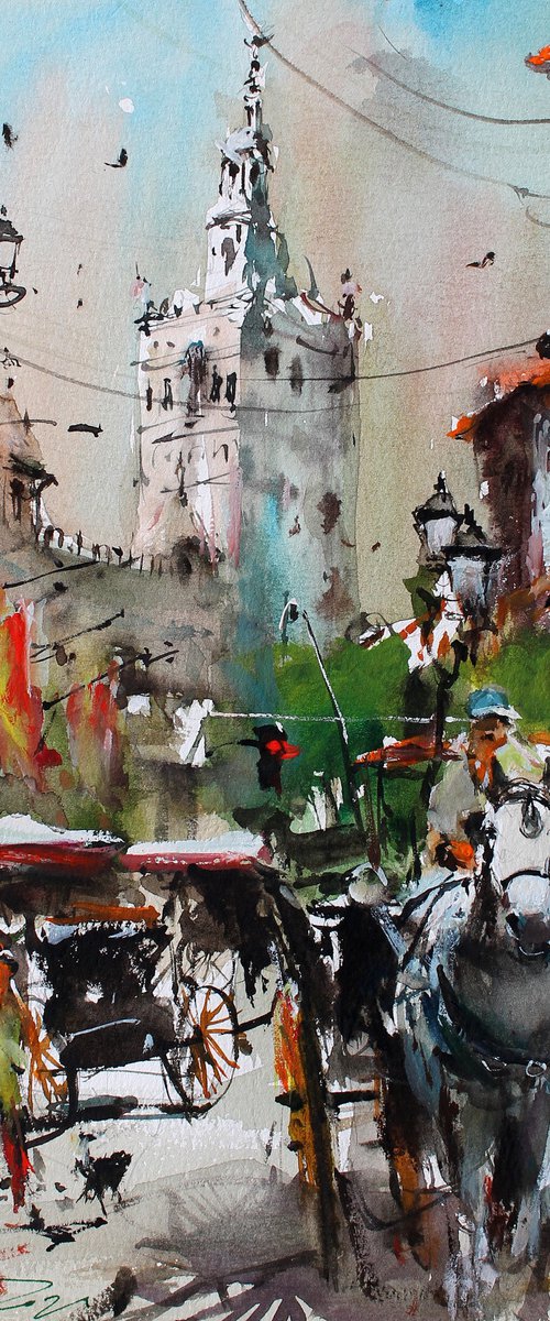 Carriage ride in Sevilla by Maximo Damico