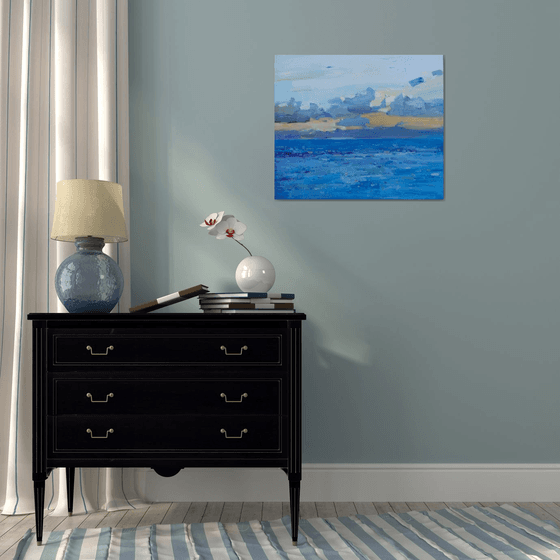 " Clouds over the sea "