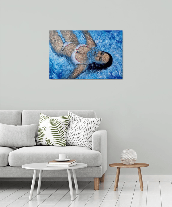 Girl swimming51  24x36 in