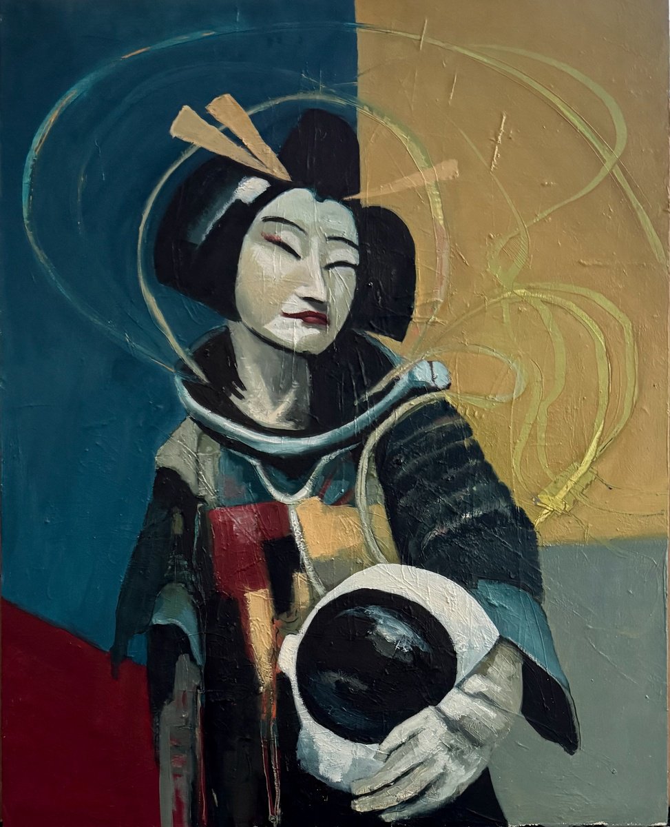 Impressionistic Portrait Oil Painting By Lola Jovan, 16 X 20", Coming Home From Lonely Places, Original Artwork