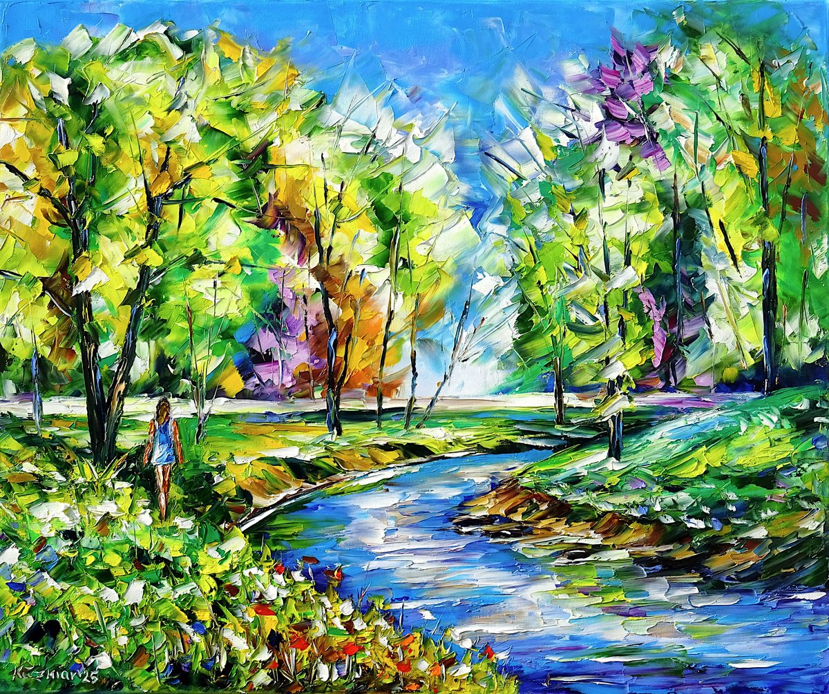 Spring Girl By Mirek Kuzniar, 24 X 20, Artwork For Sale On Artfinder