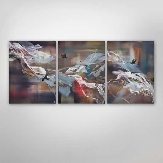 Opaline Grace Triptych