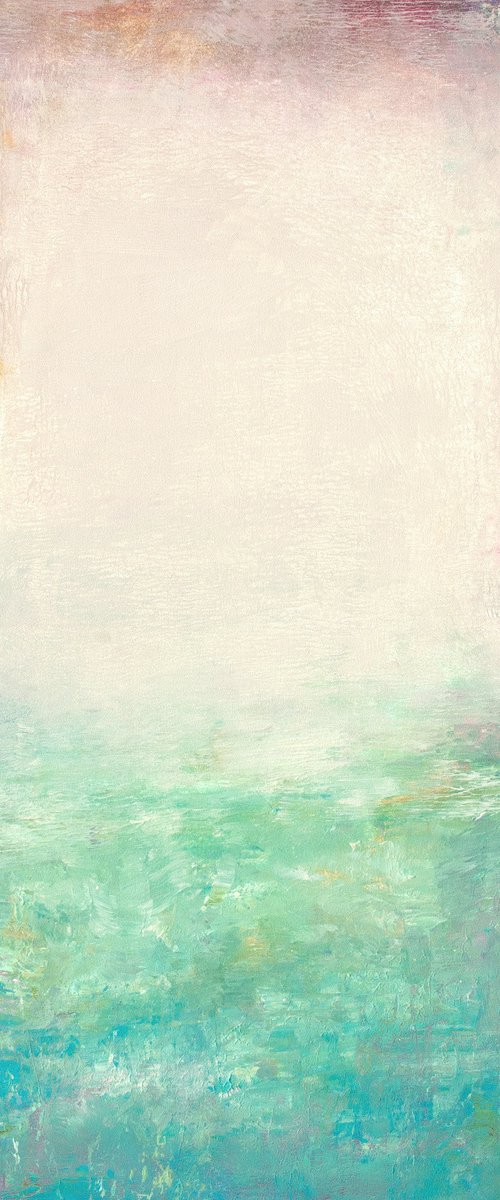 Turquoise Field 211102, aqua turquoise textured abstract by Don Bishop