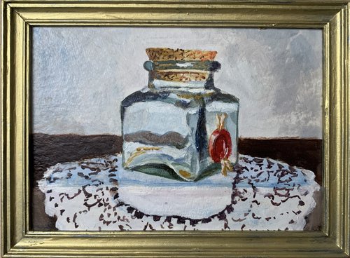 Still life with a glass jar. by Vita Schagen