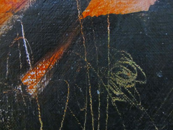 Brumalis - large mixed media abstract landscape painting - ready to hang