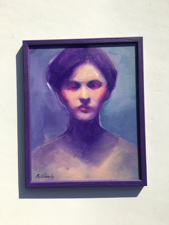Portrait in violet