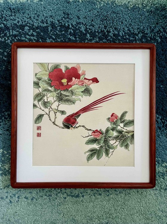 Camellia & Bird