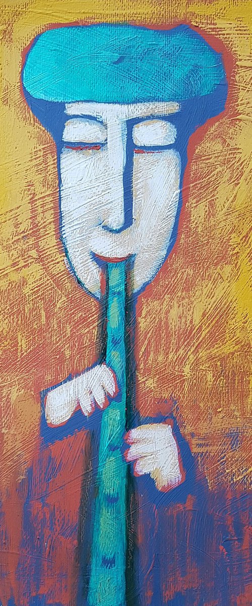 Geel Piper (24cm x 30cm x0.1cm) by Zhana Viel