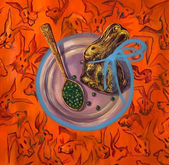 Breakfast with a Chocolate Rabbit
