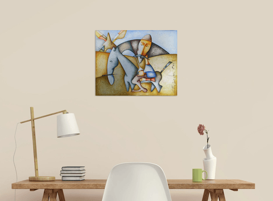 Don Quixote(40x50cm, acrylic/canvas, ready to hang)